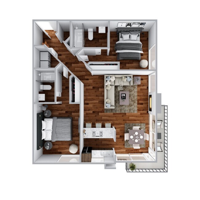 Two Bedroom Two Bath 207 floor plan